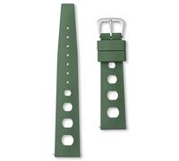 Tropical FKM - Correa de goma para buceo, 20 mm, 22 mm, color negro, azul marino, naranja, verde, amarillo, gris, pasadores de liberación rápida, correa deportiva de repuesto vintage perforada