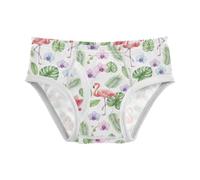 Tropical Flamingo - Ropa interior blanca para niños, suave mezcla de