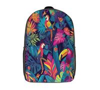 Tropical Flora And Fauna Mochila Infantil,Mochila Escolar Para Niños Mochila Escolar De Dibujos Animados En 3D Mochilas Escolares Anime Mochila 3D Estampado Mochila Bolsa De Viaje Para Niños Y Niñas 1