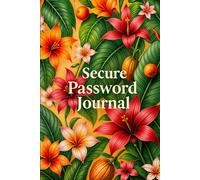 Tropical Floral Password Keeper Book | Exotic Lily & Jungle Leaf Design Logbook for Internet Logins & Passwords | 6x9 Notebook with A-Z Tabs