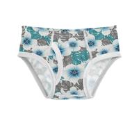 Tropical Flower White - Ropa interior para niños, suave y elástica, Flor