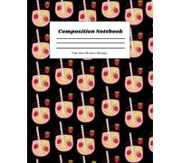 Tropical Fruit Juice Composition Notebook - Cute Aesthetic Black Cover: Wide Ruled, 200 Pages | Fun & Trendy Journal for School, Work, or Personal Use