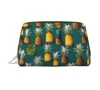 Tropical Fruit Paradise - Estuche de belleza portátil impreso, bolsa de viaje compacta con ranuras interiores organizadas para uso diario, Gold, One Size