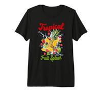 Tropical Fruit Splash Piña, Naranja, Fresa, Kiwi, Bayas Camiseta Premium