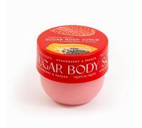 Tropical Fruits Exfoliating Sugar Body Scrub Strawberry Papaya Fruity 310g | Exfoliating Sugar Body Scrub for Smooth Soft Skin. Fruity Scent with Strawberry and Papaya Notes. Hydrating Formula.