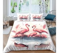 Tropical Funda de Edredón Microfibra de poliéster Tres Piezas Diseño 3D con Cremallera Tropical arte estilo Funda Edredon incluye Funda de Almohada Antibacteriana for familia King（220x240cm）