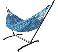 Tropical Hamac Hamaca L de algodón turquesa con soporte metálico