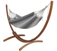 Tropical Hamac Hamax XL en algodón gris y soporte XL de madera de alerce.
