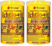 Tropical ICHTIO-Vit 250ml / 50g - Alimento de Varios Ingredientes para Peces de Acuario (Paquete de 2)