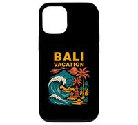 Tropical Island Bali Vacation Retro Mujeres Surfs Up Carcasa para iPhone 12/12 Pro