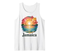 Tropical Jamaica Diversión Océano Atardecer Playa Vibes Camiseta sin Mangas