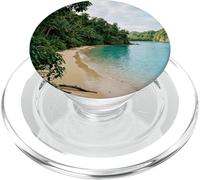 Tropical Jungle Beach Agua Clara Isla Costa PopSockets PopGrip para MagSafe