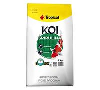Tropical KOI SPIRULINA PELLET Size L 7kg - alimento para la alimentación Diaria de Grandes la Carpa koi Durante Estaciones cálidas del año, a temperaturas del Agua: de 15 a 30°C