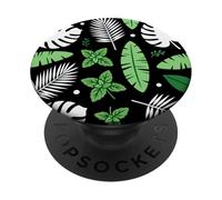Tropical Leaf Jungle Graphic Verano Naturaleza Amante Diseño PopSockets PopGrip Adhesivo