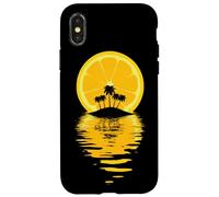 Tropical Lemon Sunset - Original Design, Summer, Chill Relax Carcasa para iPhone X/XS