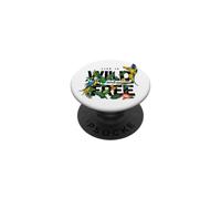 Tropical Macaw Parrots Jungle Nature Bird Design Life Quotes PopSockets PopGrip Adhesivo