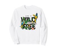Tropical Macaw Parrots Jungle Nature Bird Design Life Quotes Sudadera