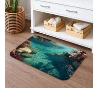 Tropical Oasis - Tapete de baño de secado rápido, colorido patrón floral, absorbente, antideslizante, tapete de ducha de espuma viscoelástica de verano, lavable, para baño, inodoro, baño, decorativo