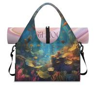 Tropical Oceans Submarine World - Bolsa deportiva con compartimento para zapatos, fin de semana, bolsa de equipaje para gimnasio, yoga, viajes, color, L, Bolsa de viaje