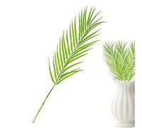 Tropical Palm Leaf Decor - Artificial Green Foliage Branch Set - For Indoor Outdoor Styling Use - Silk Plant Material Finish - Garden Patio Balcony Wedding Event Decoration Accent Piece