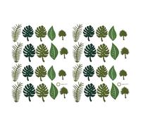 Tropical Palm Leaves Banner Vibrant Hawaiian Party Decoration Garland for Wall Window Table Door Tree Felt Cloth Material 2 Sets 40 Pieces Leaves
