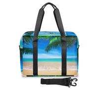 Tropical Palm Summer Beach Travel Duffle Bag for Women Men Weekend Overnight Bags 32L Large Holdall Tote Cabin Bag for Sports Gym Yoga, color, 32L, Organizador de bolsas