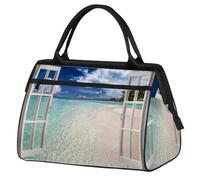 Tropical Palm Trees On an Island Beach Travel Duffle Bag for Women Men Kids Girls Weekend Overnight Bags 24L Holdall Tote Cabin Bag for Sports Gym Yoga, color, 24 L, Organizador de bolsas