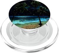 Tropical Palma Arbol Playa Notte Estrellas Mar Oceano PopSockets PopGrip para MagSafe