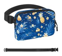 Tropical Pineapple-889 - Cangurera cruzada para hombres y mujeres, riñonera para viajes, casual, caminar, correr, senderismo, ciclismo, multicolor, 4 x 23 x 15 cm, multicolor, 1.5x9.0x5.9in/4x23x15cm