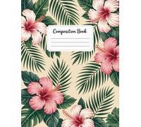 Tropical Pink Floral Notebook: 120 Pages, with Linework Cover Design, perfect for Journaling, Creative Writing, Ideas, Girls, Writers, Kids, Summer ... Journaling, Creative Writing, Ideas, Girls