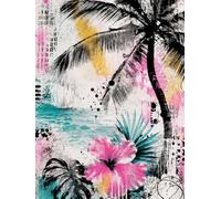 Tropical Planner - Undated Yearly Planner | Monthly, Weekly, Budget, Wellness, Goals, Savings & Reflection Pages | 8.25 x 11 Premium Planning Journal