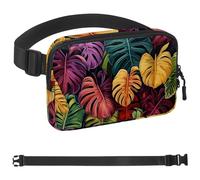 Tropical Plants-489 - Riñonera de estilo unisex: riñoneras de moda, bolsas cruzadas deportivas delgadas a la moda para correr, senderismo, senderismo, mujer, hombre, multicolor, 1.5 x 9.0 x 5.9