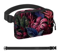 Tropical Plants-504 - Riñonera de estilo unisex: riñoneras de moda, bolsas cruzadas deportivas delgadas a la moda para correr, senderismo, senderismo, mujer, hombre, multicolor, 1.5 x 9.0 x 5.9