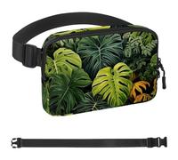 Tropical Plants-506 - Riñonera para hombres y mujeres, riñonera con correa ajustable, bolsa cruzada de moda para viajes, al aire libre, correr, senderismo, multicolor, 4 x 23 x 15 cm, multicolor,