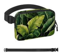 Tropical Plants-522 - Riñonera de estilo unisex: riñoneras de moda, bolsas cruzadas deportivas delgadas a la moda para correr, senderismo, senderismo, mujer, hombre, multicolor, 1.5 x 9.0 x 5.9