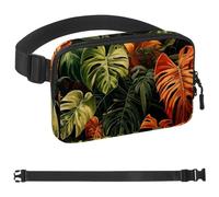 Tropical Plants-527 - Riñonera para hombres y mujeres, riñonera con correa ajustable, bolsa cruzada de moda para viajes, al aire libre, correr, senderismo, multicolor, 4 x 23 x 15 cm, multicolor,