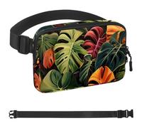 Tropical Plants-542 - Riñonera para hombres y mujeres, riñonera con correa ajustable, bolsa cruzada de moda para viajes, al aire libre, correr, senderismo, multicolor, 4 x 23 x 15 cm, multicolor,