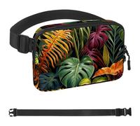 Tropical Plants-564 - Riñonera de estilo unisex: riñoneras de moda, bolsas cruzadas deportivas delgadas a la moda para correr, senderismo, senderismo, mujer, hombre, multicolor, 1.5 x 9.0 x 5.9