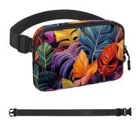 Tropical Plants-567 - Riñonera de estilo unisex: riñoneras de moda, bolsas cruzadas deportivas delgadas a la moda para correr, senderismo, senderismo, mujer, hombre, multicolor, 1.5 x 9.0 x 5.9