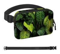 Tropical Plants-573 - Riñonera de estilo unisex: riñoneras de moda, bolsas cruzadas deportivas delgadas a la moda para correr, senderismo, senderismo, mujer, hombre, multicolor, 1.5 x 9.0 x 5.9