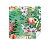 Tropical Plants Flamingo Animal Gafas Limpiador de Paño de Limpieza de Pantallas de Suede Tela 2pcs