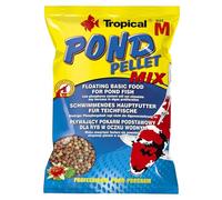 Tropical Pond Pellet Mix Size M 1000ml / 110g - Alimento Flotante básico para Peces de Estanque, bajo Contenido en fósforo no favorece la proliferación de Algas