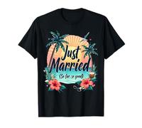 Tropical recién casado hasta ahora tan buena boda Luna de miel Camiseta