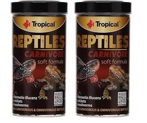 Tropical Reptiles Carnivore Soft 250ml / 65g - Alimento para Reptiles carnívoros y omnívoros (Paquete de 2)
