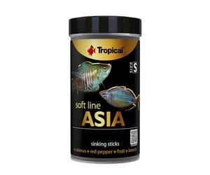 Tropical Soft Line Asia Size S 100ml / 50g - Comida Blanda en Forma de Sticks Que se Hunden para Peces omnívoros y carnívoros de Asia