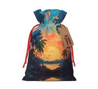 Tropical Sunset - Bolsa resistente con cordón de 4.7 x 6.9 pulgadas, bolsa de regalo moderna y práctica para necesidades diarias, 1 unidad
