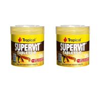 Tropical SUPERVIT Tablets B 50ml / 36g - Alimento básico, Completo y Multi-ingrediente para comedores de Fondo en Forma de Pastillas (Paquete de 2)
