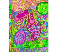 Tropical Toucan, 200 Unlined, Bubble-Detailed, 8x11 Page, Hardcover Journal, Art Pad, Sketchbook, Drawing Book: Made With Hand-Drawn And Created Art ... Linder @ MaryEMade And Tammy Thomas @ TammyT