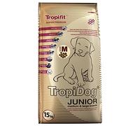 Tropical TROPIDOG Super Premium Junior Medium & Large Turkey Salmon & Eggs Size M 15kg - Alimento seco para Cachorros de Razas Medianas y Grandes