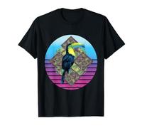 Tropical Tucán Geométrico Ave Fauna Silvestre Animal Selva Camiseta gráfica económica